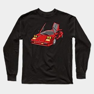 Red Lamborghini Long Sleeve T-Shirt